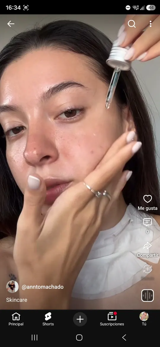 Video UGC de Anto de skincare