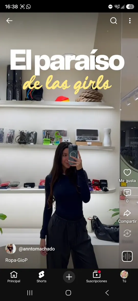 Video UGC de Anto con ropa de Giopetra